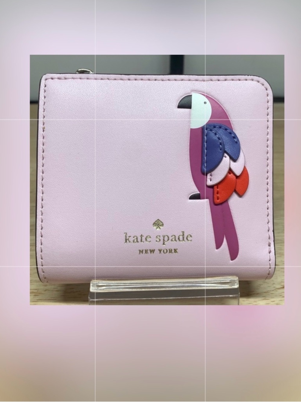 ☀️Kate Spade Flock Party L-Zip Bifold Wallet NWOT